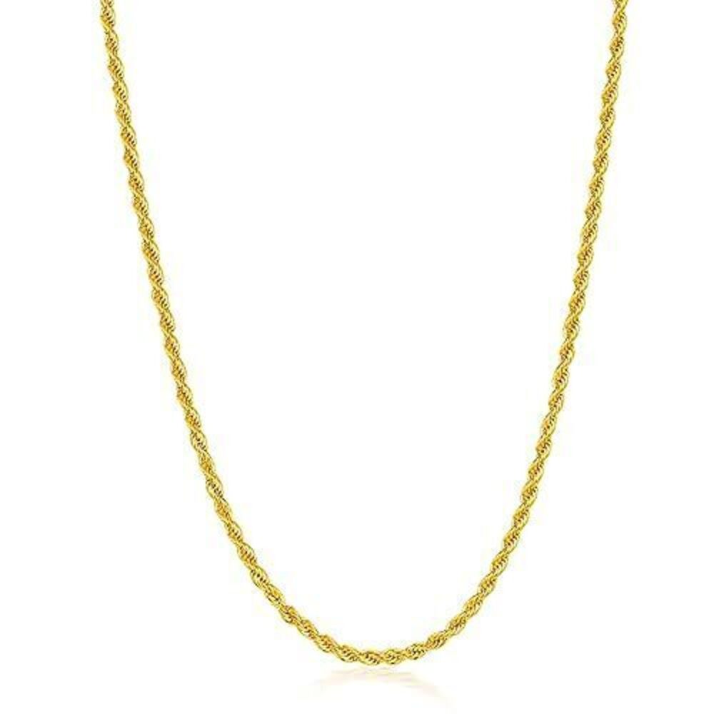 7760 18K Gold Plated Necklace , 2.5mm Chain Necklace, 18K Gold Plated